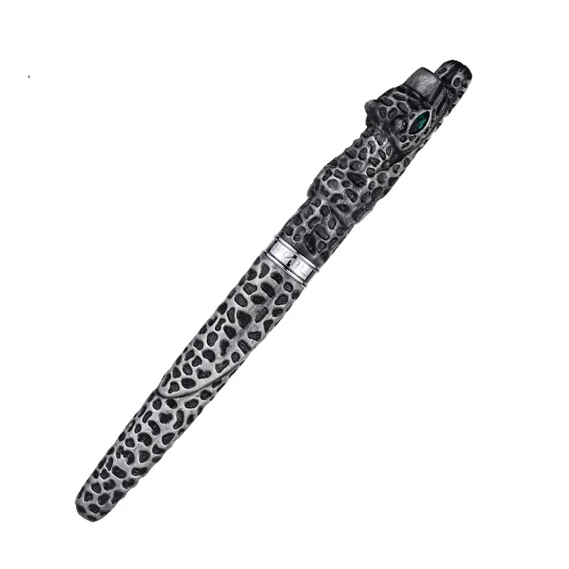 New Jinhao Leopard Cheetah Full Metal Golden Fountain Pen Luxurious Exquisite Advanced Writing Gift Pen for Business Office