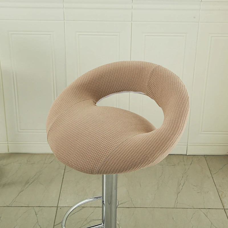 Modern Minimalist Hollowe Out Chair Cover Semi-circular Elastic Universal High-leg Lifting Bar Counter Backrest Stool Cover