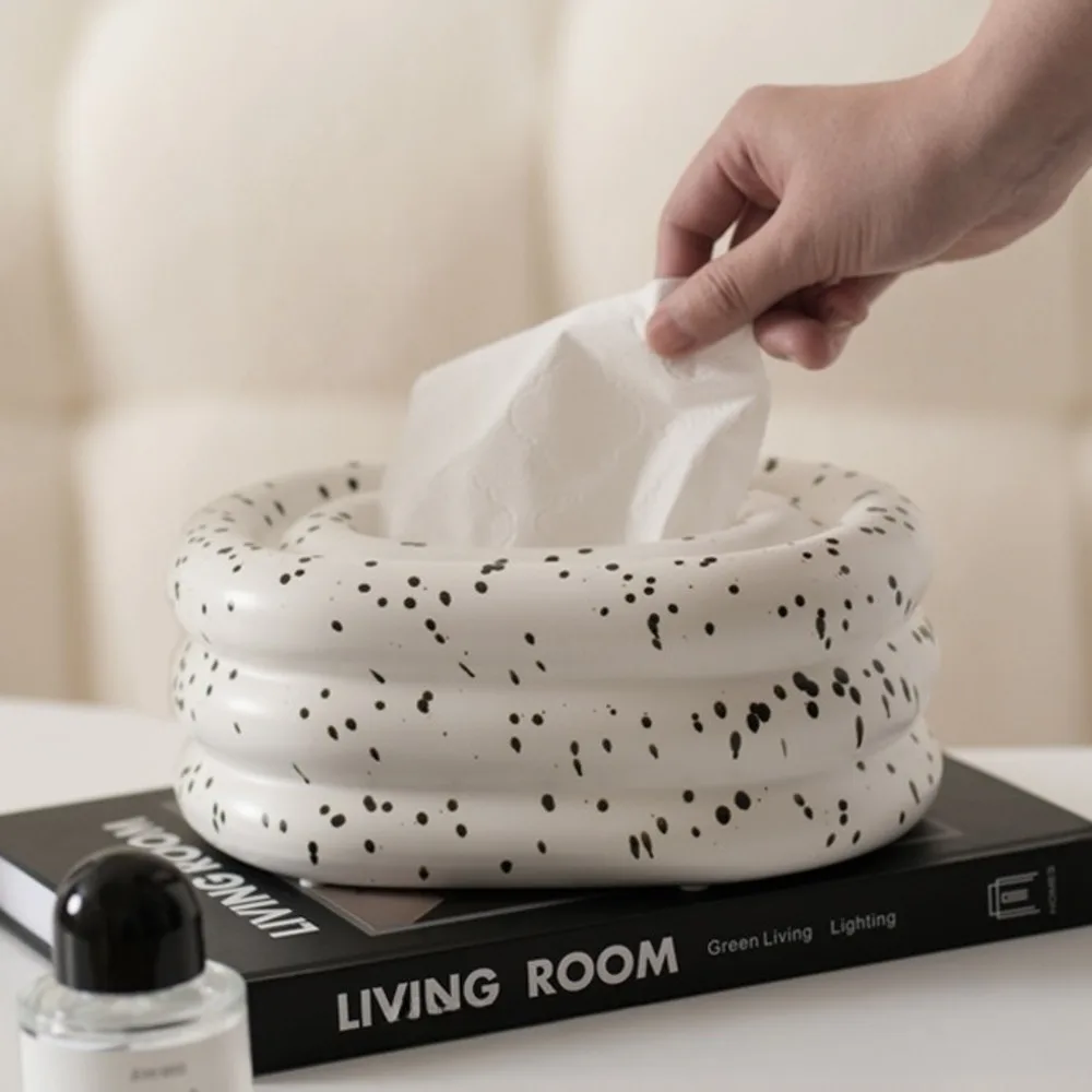 Living Room Desktop Tissue Box Water Ripple Clear Plastic Tissue Storage Box Multifunction Remote Control Holder Tissue Box