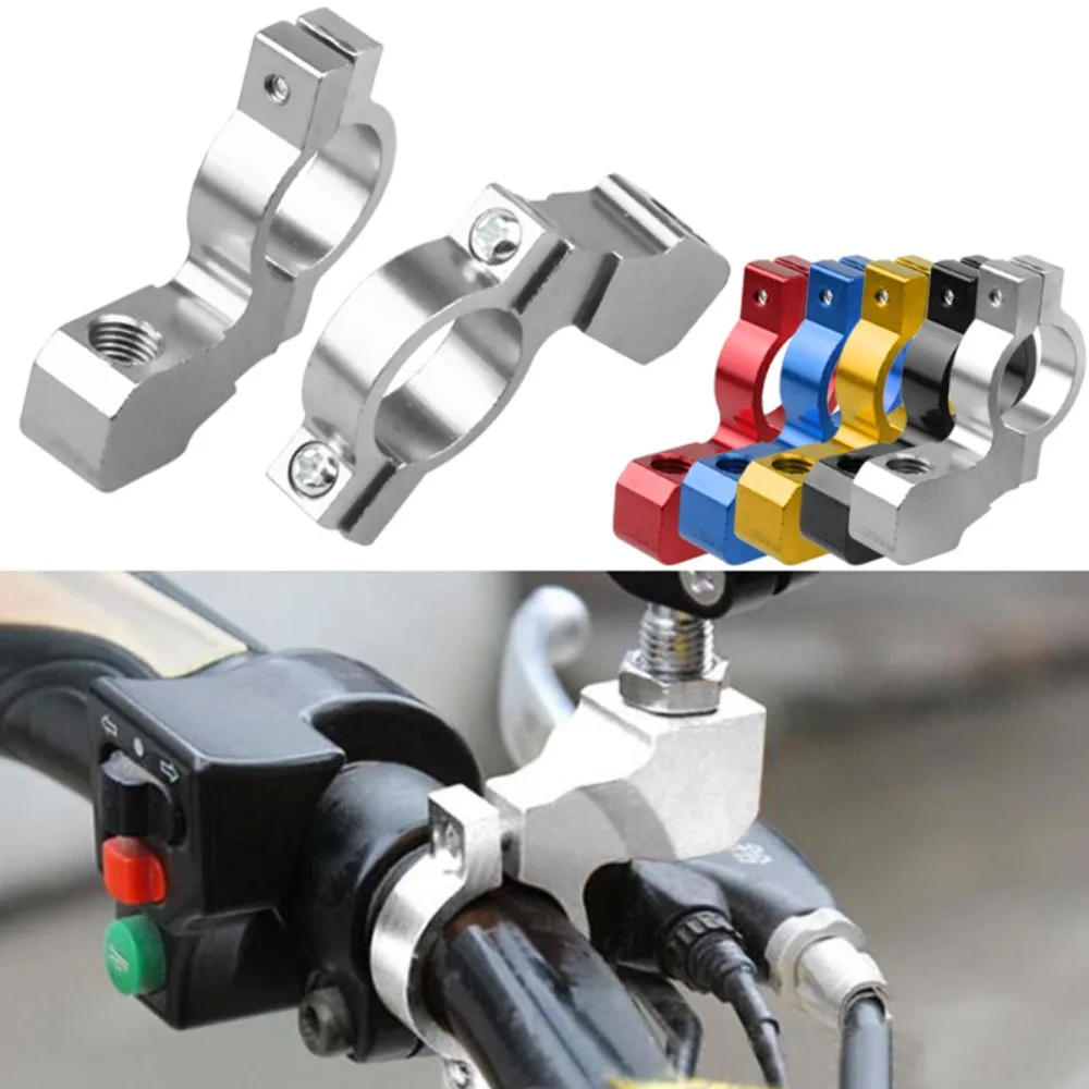 

Кронштейн зеркала заднего вида из алюминиевого сплава с ЧПУ, алюминий, 22 мм, 7/8 дюйма, многофункциональный держатель адаптера, зажимной винт