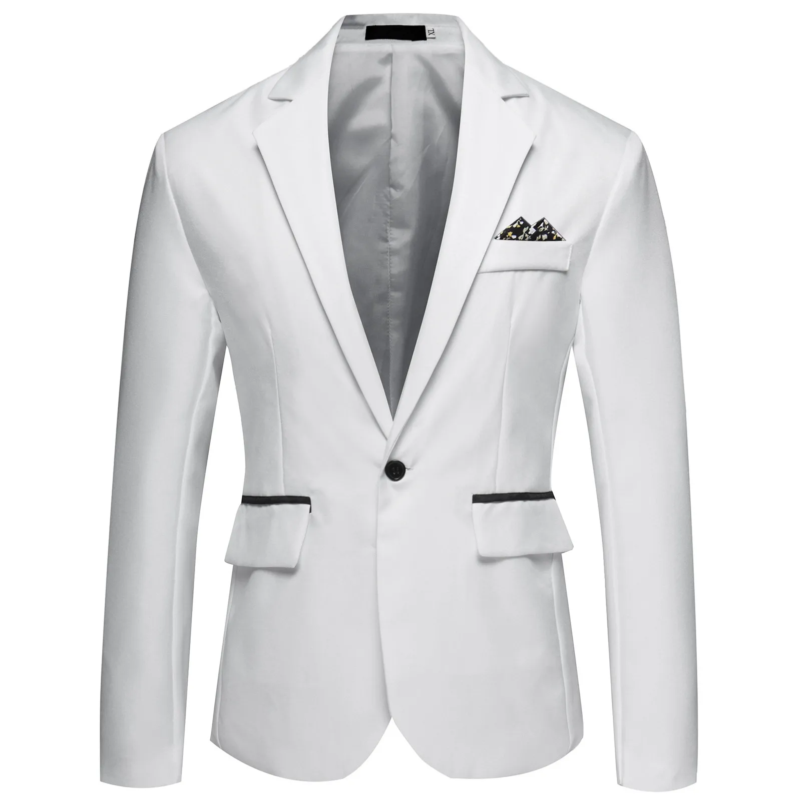 New Solid Color Single Breasted Casual Small Suit With Slit Wedding Banquet Men\'S Suit Jacket 2024 Leisure Hot Selling Outfit