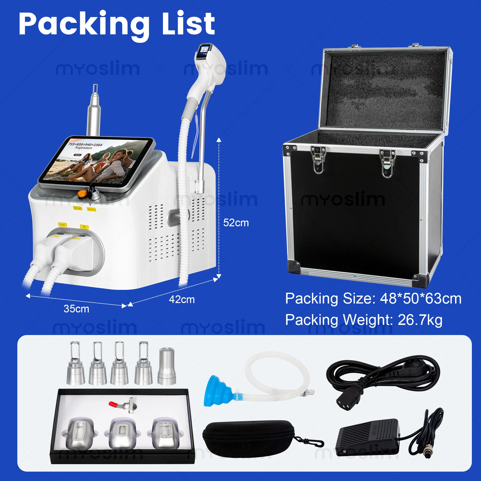 

FAC TEC Professional 5000w Soprano Diode Laser Hair Removal 4 Waves 755 940 1064 808nm CE Certificate