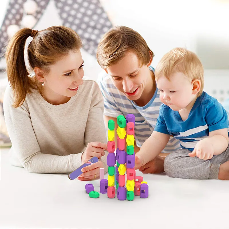 Conjunto de montagem de blocos de construção de silicone de qualidade alimentar, desenvolvimento de inteligência infantil e brinquedos educativos, brinquedos para meninas e meninos
