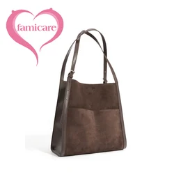 Borse tote classiche in vera pelle smerigliata femminile Borse a tracolla da donna retrò di grande capacità Borsa a tracolla da donna alla moda Novità