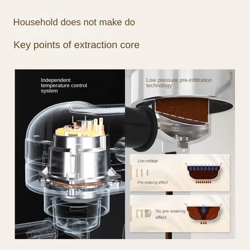 240V 1230W 15Bar PE3366 Xiaobai Awakening Coffee Machine Furnishing All Semi -Automatic Small Concentrated Commercial Machine