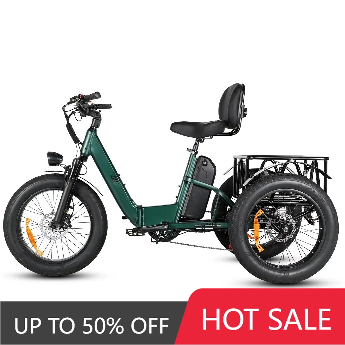 

JYF OEM/ODM 20-inch aluminum alloy 48V15AH lithium battery rear hub motor electric freight tricycle large electric bicycle