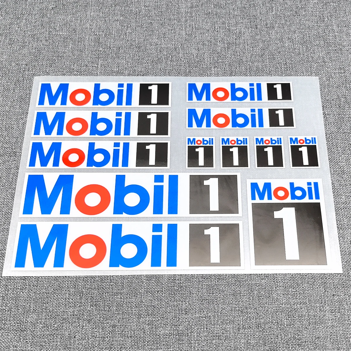 12 Stück Mobil 1 Aufkleber-Set, hochwertige bedruckte und geschnittene Aufkleber, Motorrad-Aufkleber – Detail 3