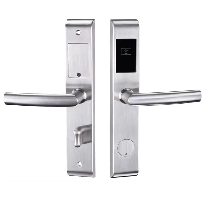 2026 Zhongshang Smartek M800 SUS304 6V AA Battery ANSI Mortise RFID Keyless Entry Offline Hotel Lock System Hotel Smart
