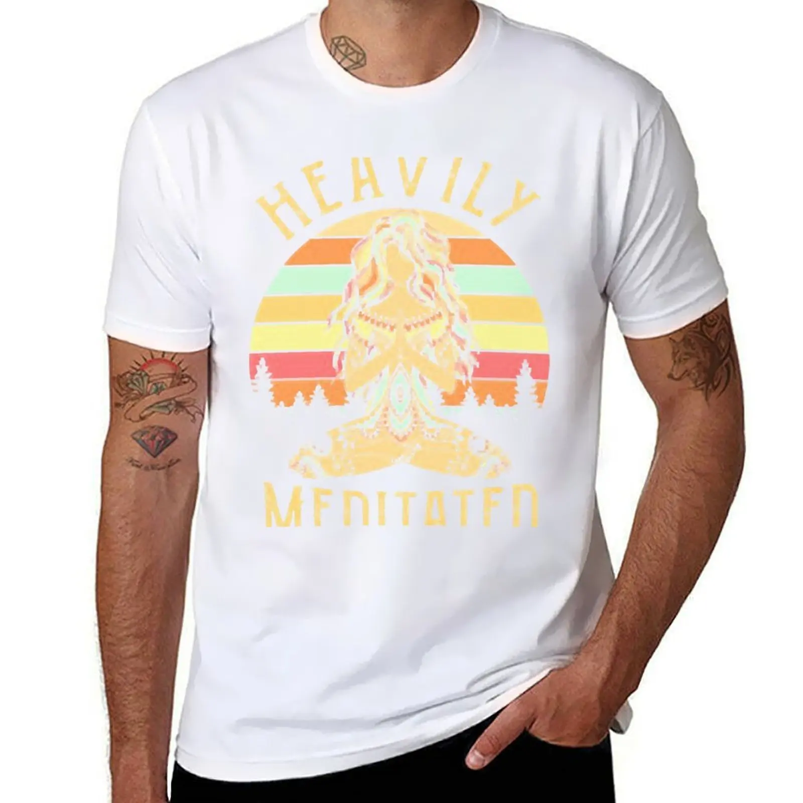 

Heavily Meditated T-Shirt t shirts cotton 100% cotton tshirt 100% T-Shirt