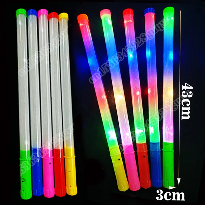 10-50Pc Light Up Sticks Led Glow Sticks Colorful Flashing Sticks Glow in The Dark Party Supplies for Birthday Wedding Party