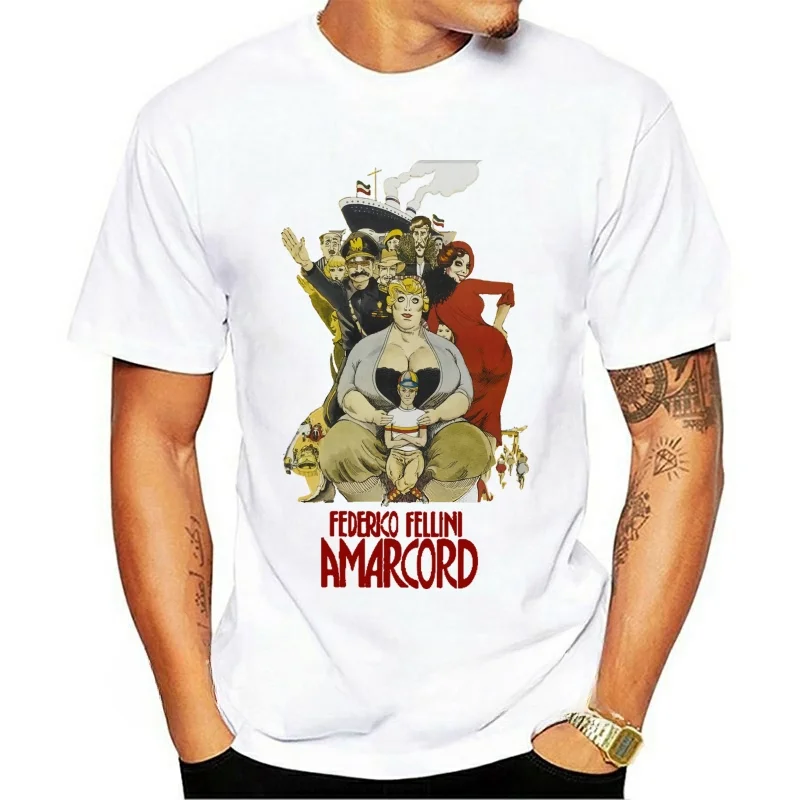 Nuovi uomini T Shirt moda Uomo marca Fitness Slim Fit Uomo Donna Amarcord Fellini Rota Tonino Guerra magliette divertenti