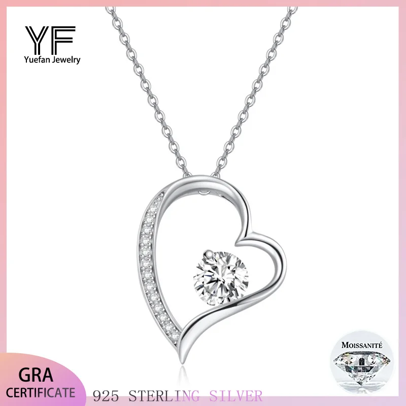 

S925 Серебряные подвески с муассанитом «Любовь» 1CT Сертифицированные ювелирные изделия в стиле хип-хоп Персонализированная настройка Подарок на День святого Валентина