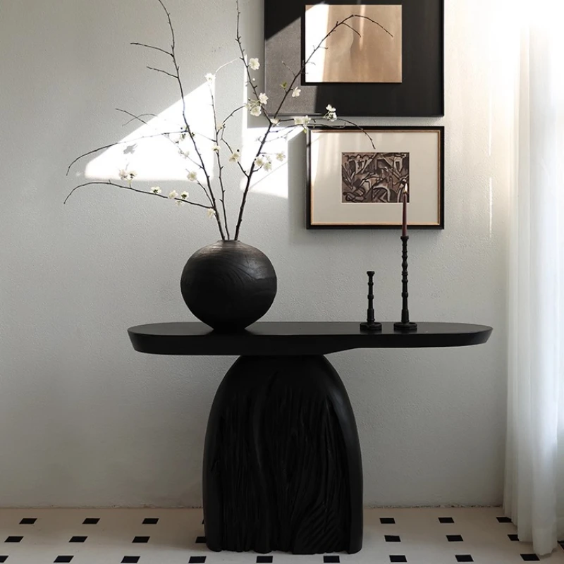 

Entrance table Solid wood art end view table New Chinese style entry bill retro decorative ornament