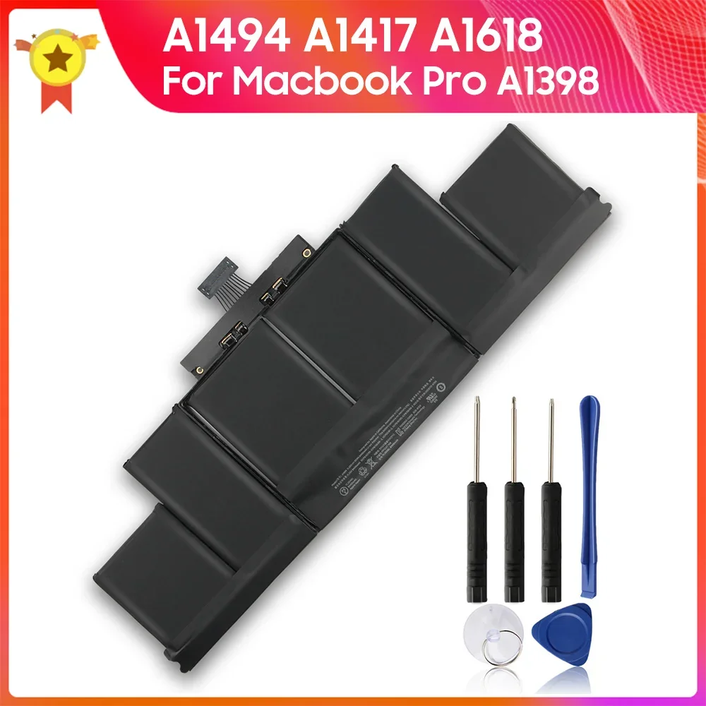 Replacement Battery A1494 For Macbook A1398 A1618 A1417 MC976 MC975 MacPro High Quality Batteries 8440mAh 11.26V With Tool