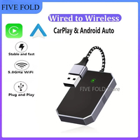 2 in 1 Wireless Carplay Adapter Wired to Wireless mini USB For android auto apple Carplay adapter Control Plug and Play