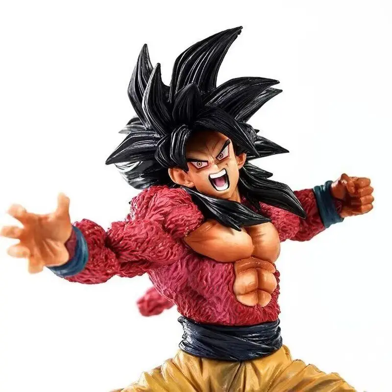 26cm Dragon Ball Son Goku Super Saiyan 4 Japan Anime Figure Model Statue Boys Collection Desktop Decoration Ornament Toys Gifts