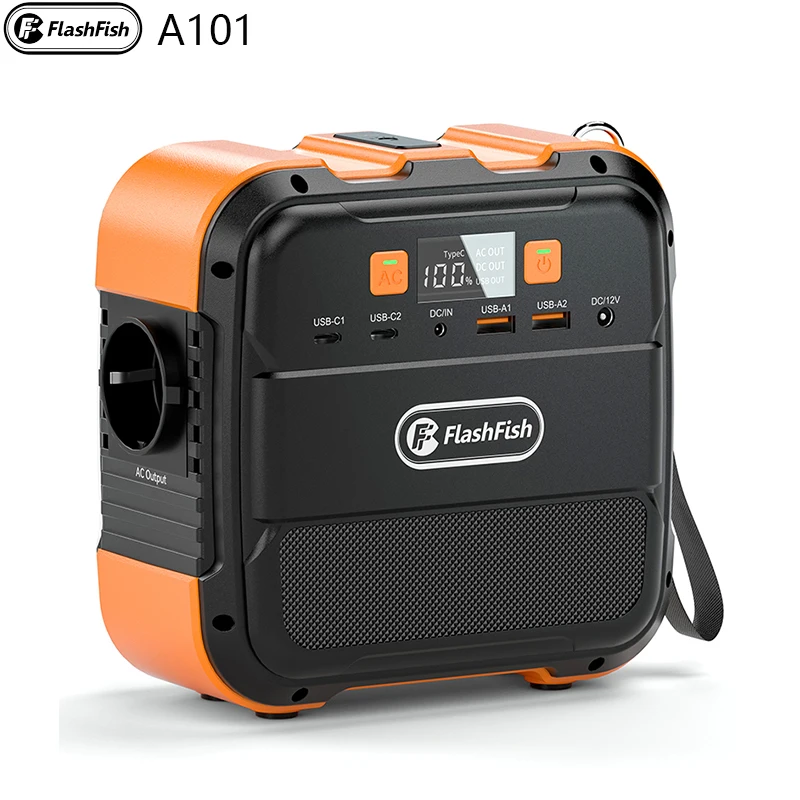 FF Flashfish A101 230V Mini Estación de Energía Portátil Recargable 120W 97.68Wh Batería Generador Solar Power Bank Tipo-C