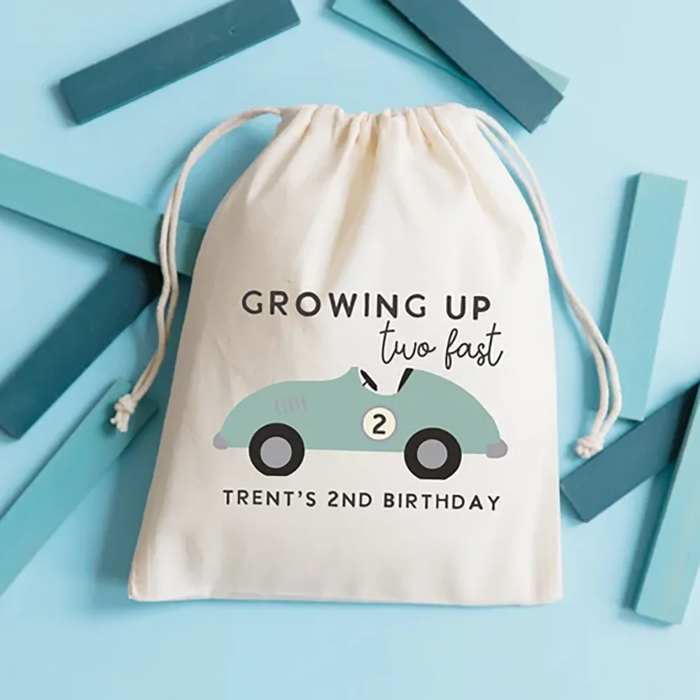 

Custom Race Car Two Fast Birthday Bag Kids Birthday Favors Baby Shower Girl or Boy Goodie Bag NewBorn Birthday Party Decoration