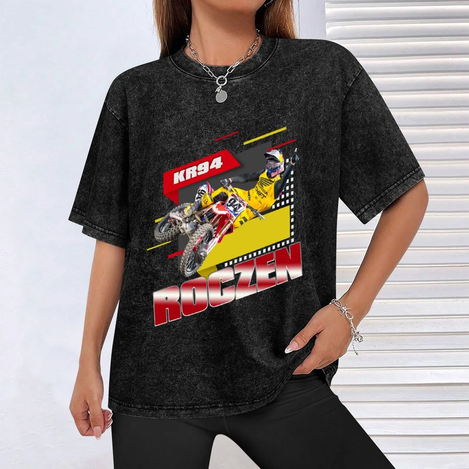 كين روكزن 94 موتوكروس وسوبر كروس # 94 Kroc KR94 Fan Design تي شيرت مضحك تي شيرت رجل رجل جرافيك تي شيرت تي شيرت #4