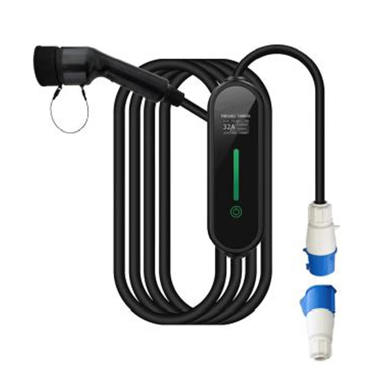 EV Charger 5M Cable Electric Vehicle 8-32A Car Charger Level 2 Type 2 Portable Charging Wallbox