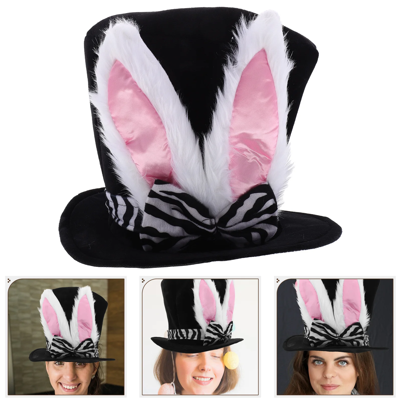 

Creative Easter Rabbit Ear Top Hat Cute Bunny Costume Accessory Easter Party Headwear Holiday Festive Hat Rabbit