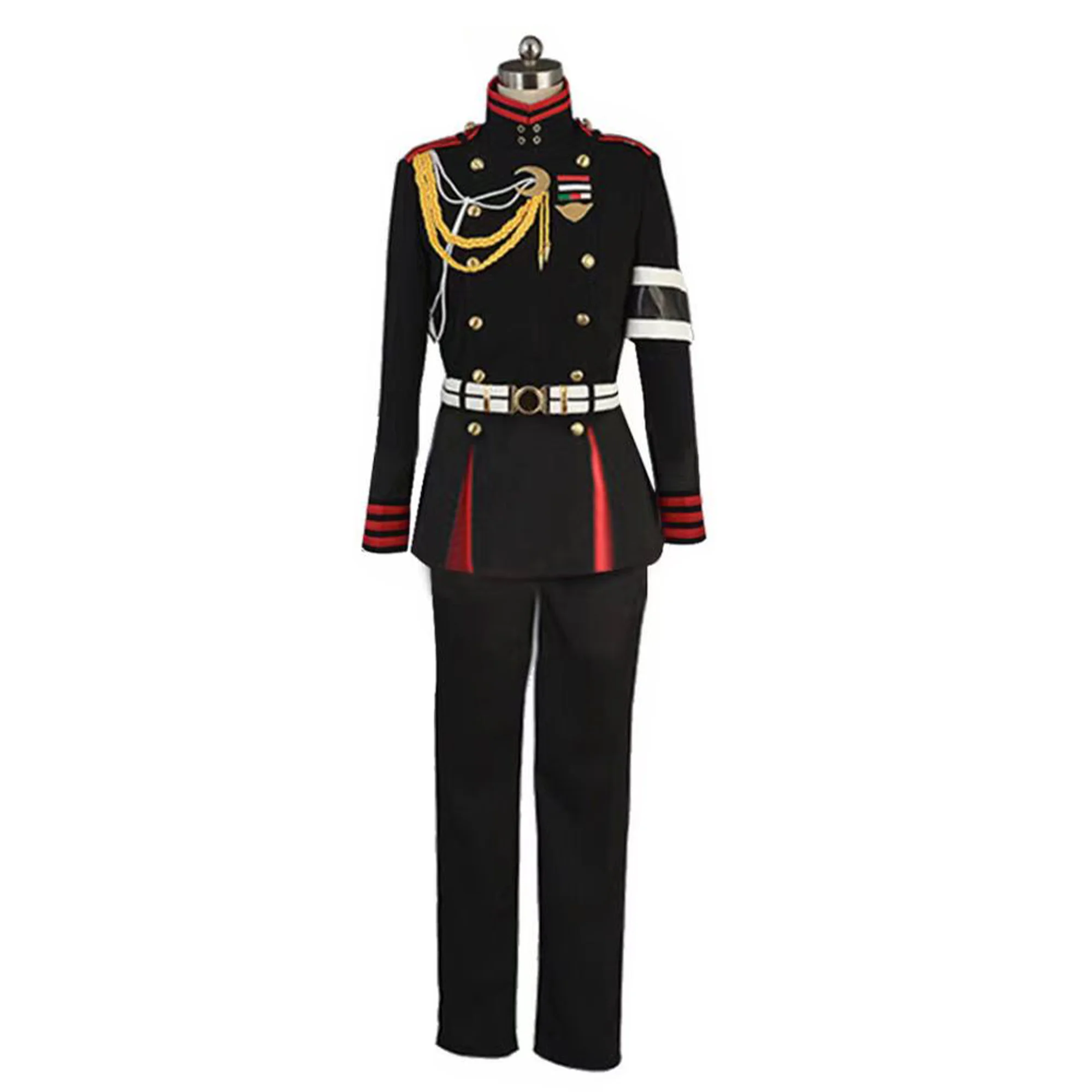 Anime Guren Ichinose Cosplay Hiiragi Shinya Costume Party Uniform Full Set Unisex Military Outfits Halloween Role Play