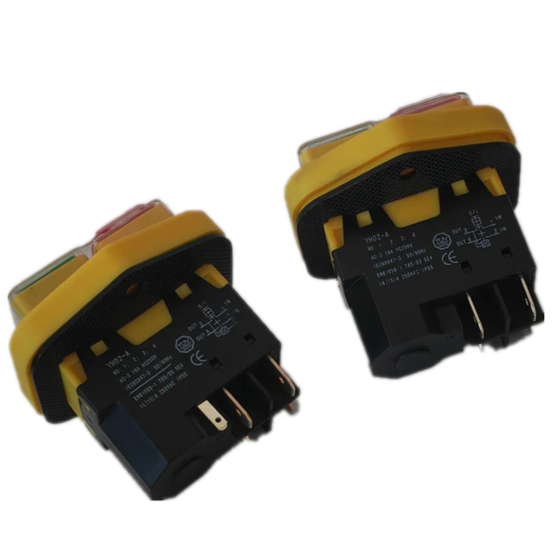 1PC แม่เหล็กไฟฟ้าสวิทช์เริ่มต้นสวิทช์กันน้ำเครื่องมือสวิทช์16A250V 4Pins/5Pins สามารถเปลี่ยน KJD17B