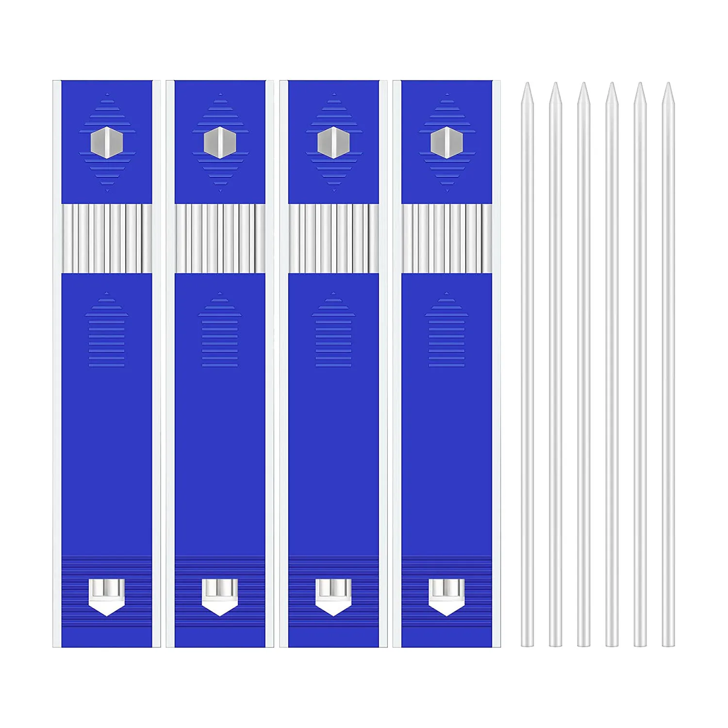 24 Stuks Timmerman Potlood Vult 2.8 Mm Witte, Stevige Mechanische Timmermanspotloden Navulling Vervanging