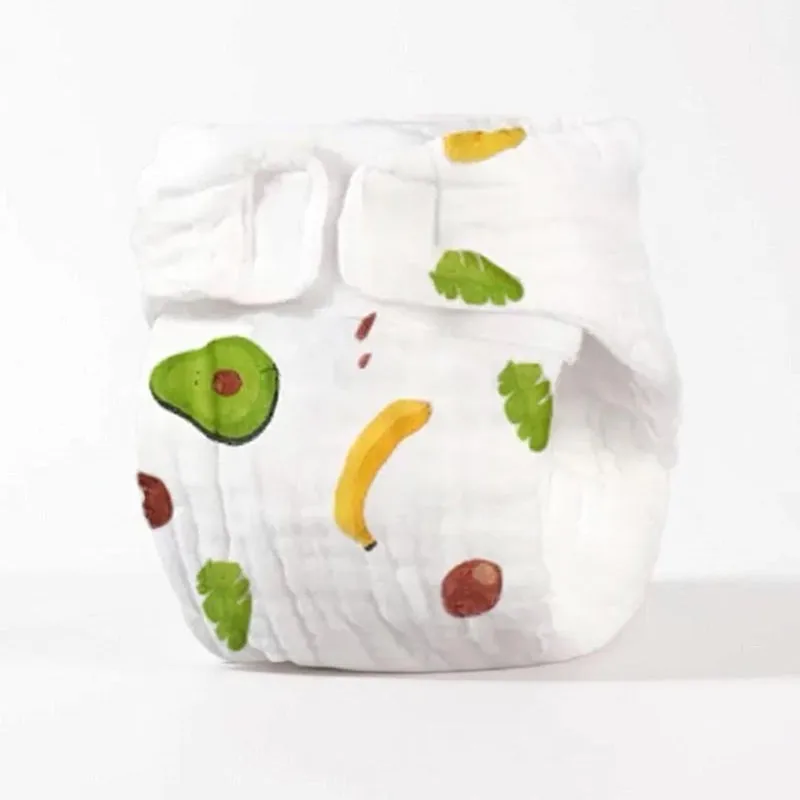 Baby Reusable Cloth Diaper Cover 6 layers Muslin Cotton Washable Gauze Diapers Pocket Breathable Nappies 1PC