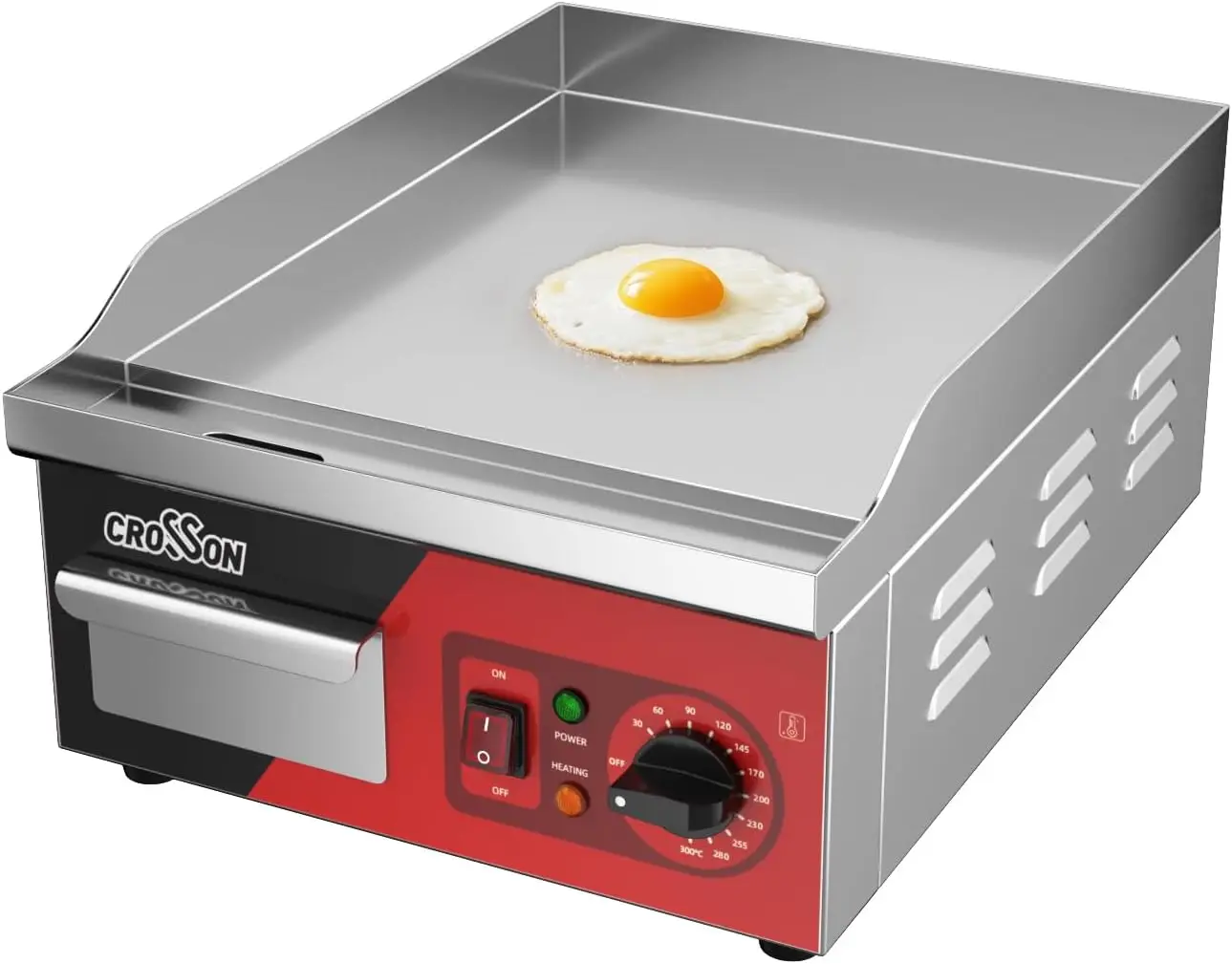 For EG-360 Commercial Electric Grill Plate 2000W, Electric Stainless Steel Grill Plate 36 * 40CM m