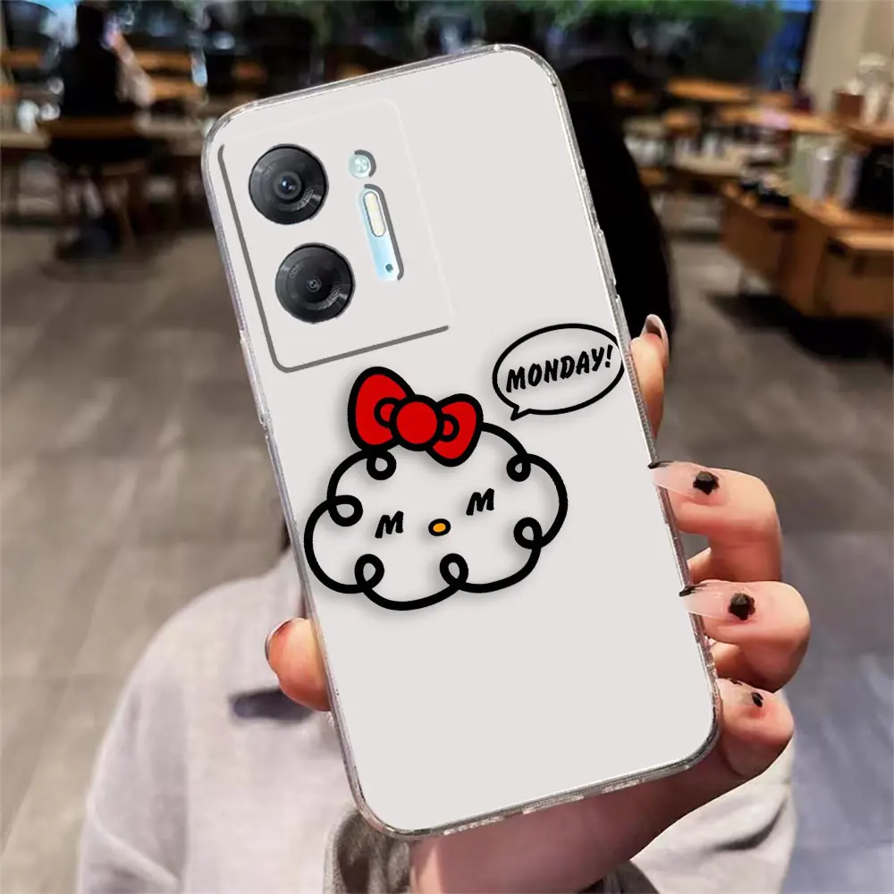 Clear Phone Case For Infinix HOT 9 10 11 12 12i 20 20s 30 30i POVA 2 3 4 PRO PLAY Case Funda Coque Shell Cartoon Hello Kitty Cat