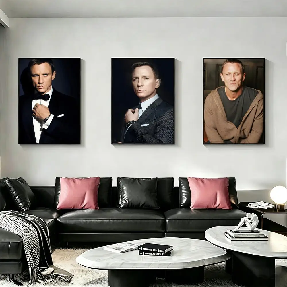 Poster HD art, waterproof, sticky wall, home decoration (living room, bedroom, bar), aesthetic Actor D-Daniel C-Craig