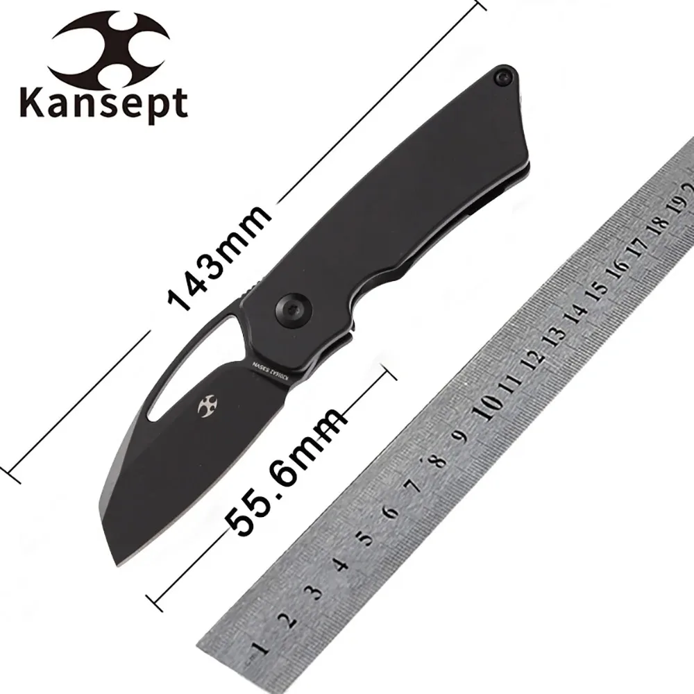 

Kansept Goblin Pocket Knife K2016A2 CPM-S35VN Blade Black Coating Titanium Handle Premium Compact EDC Folding Knives Multitools