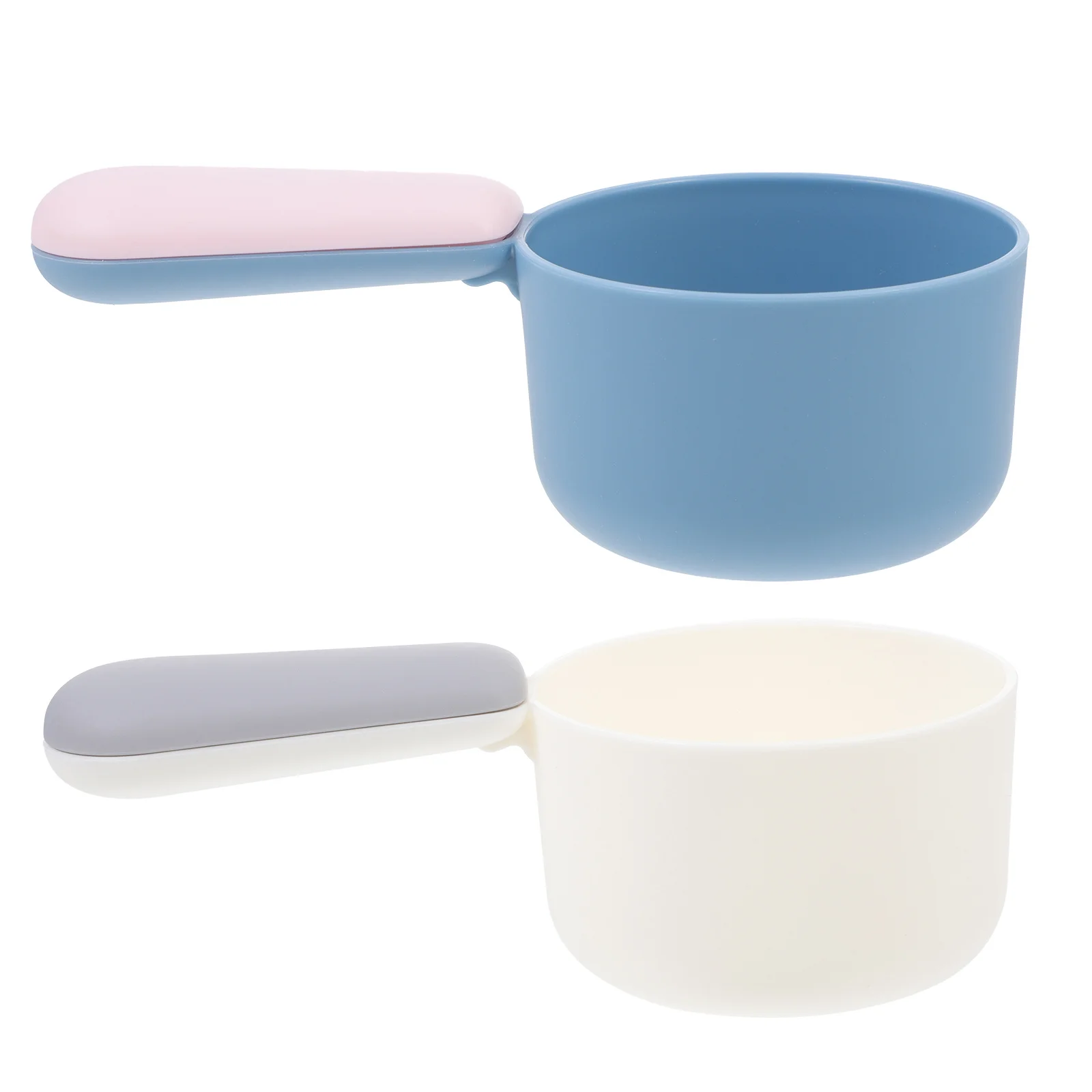

2Pcs Pet Food Scoops Plastic Comfortable Grip Anti-Slip Design for Dog Cat Food Feeding Measuring Spoons Plastic Scoops