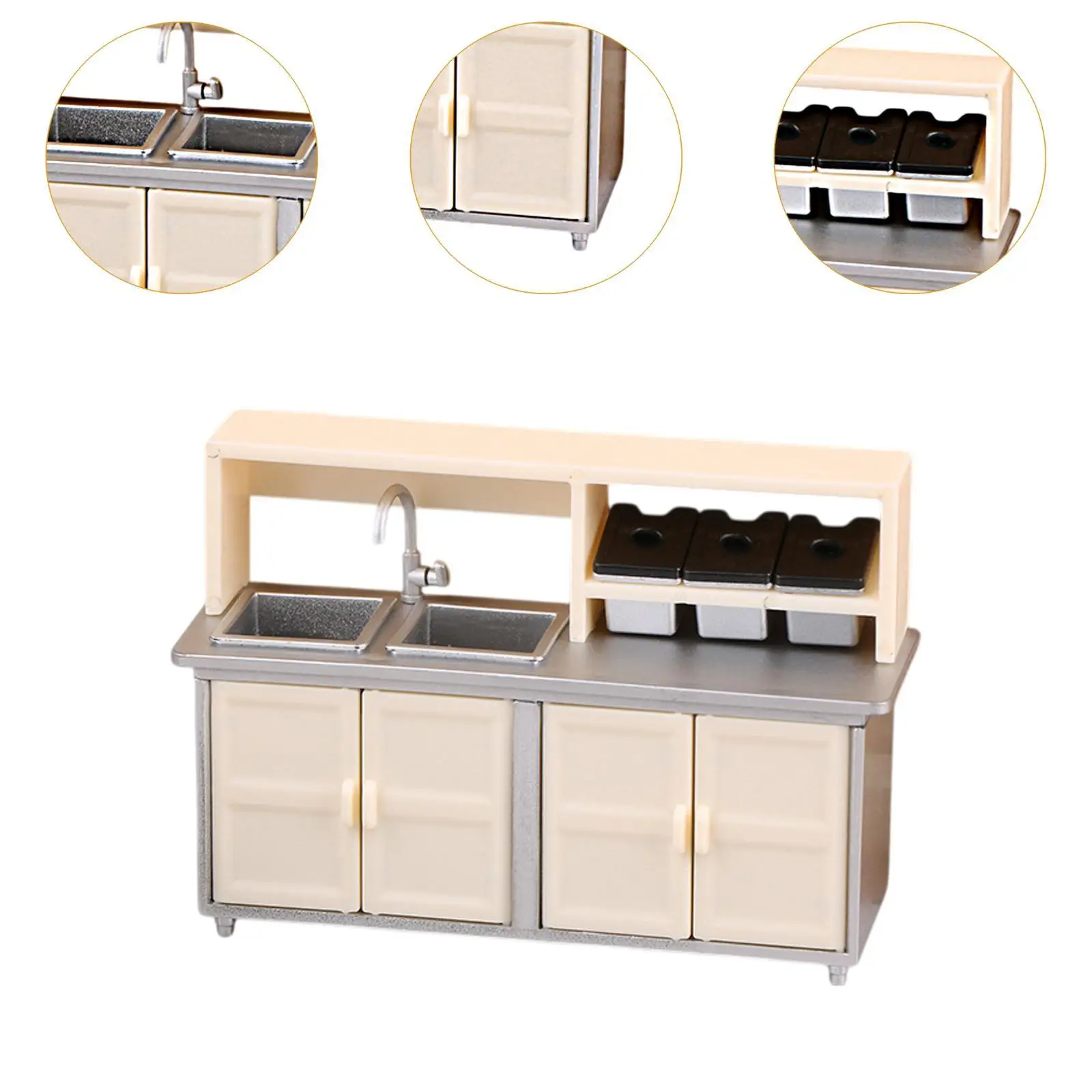 1:12 Puppenhaus Mini Milchtee Workstation Modell 9,5x3,1x7,1cm realistisch