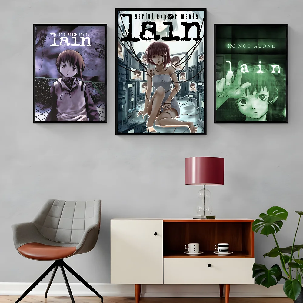 أنيمي S-التجارب التسلسلية L-lain ملصق مقاوم للماء جدار الفن جودة عالية طباعة الفيلم الملصقات لغرفة المعيشة غرفة نوم ديكور هدية