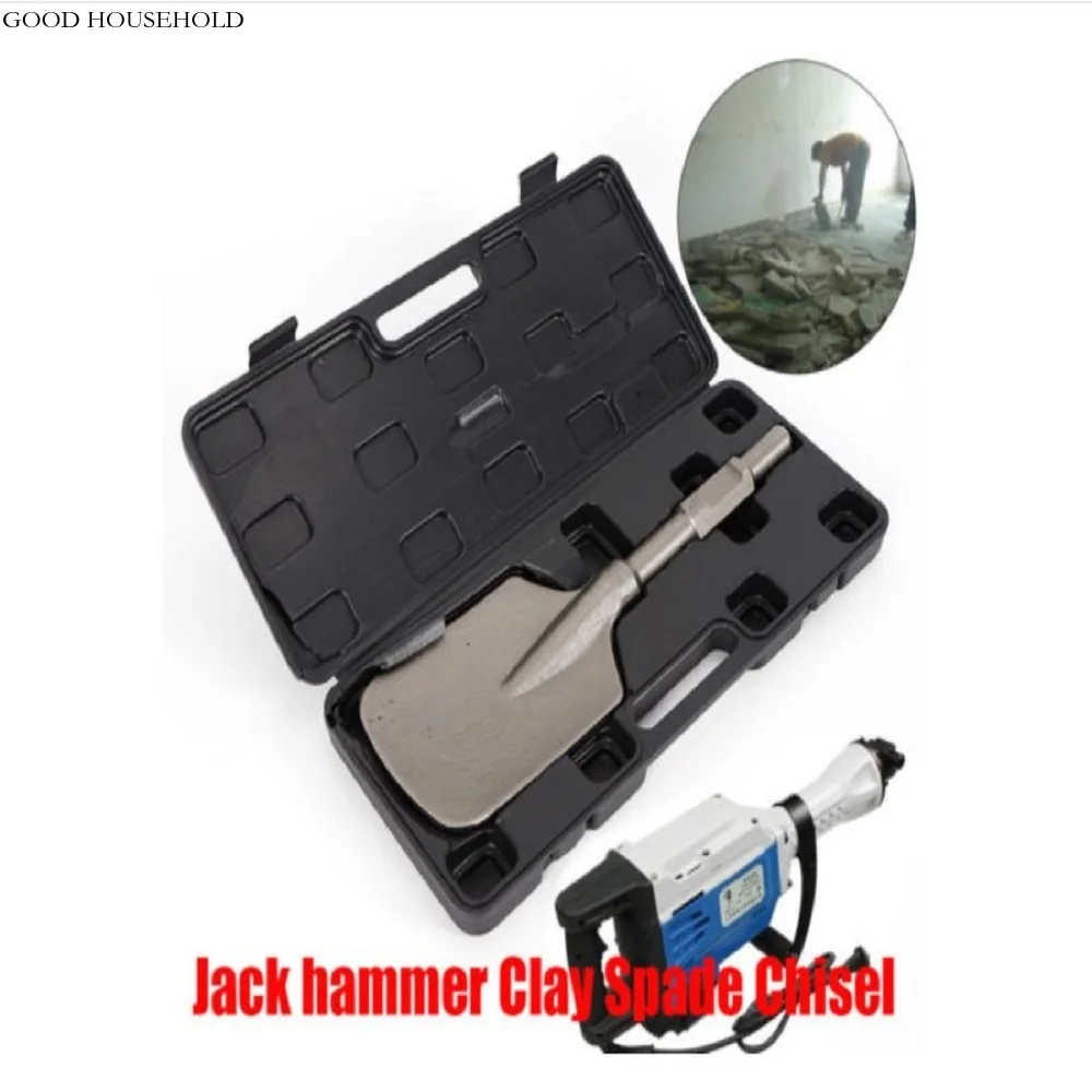 Electric Hammer Breaker Clay Spade Shovel Chisel Cutter Chisel Extra Wide Pointed Chisel Tipped 1-1/8