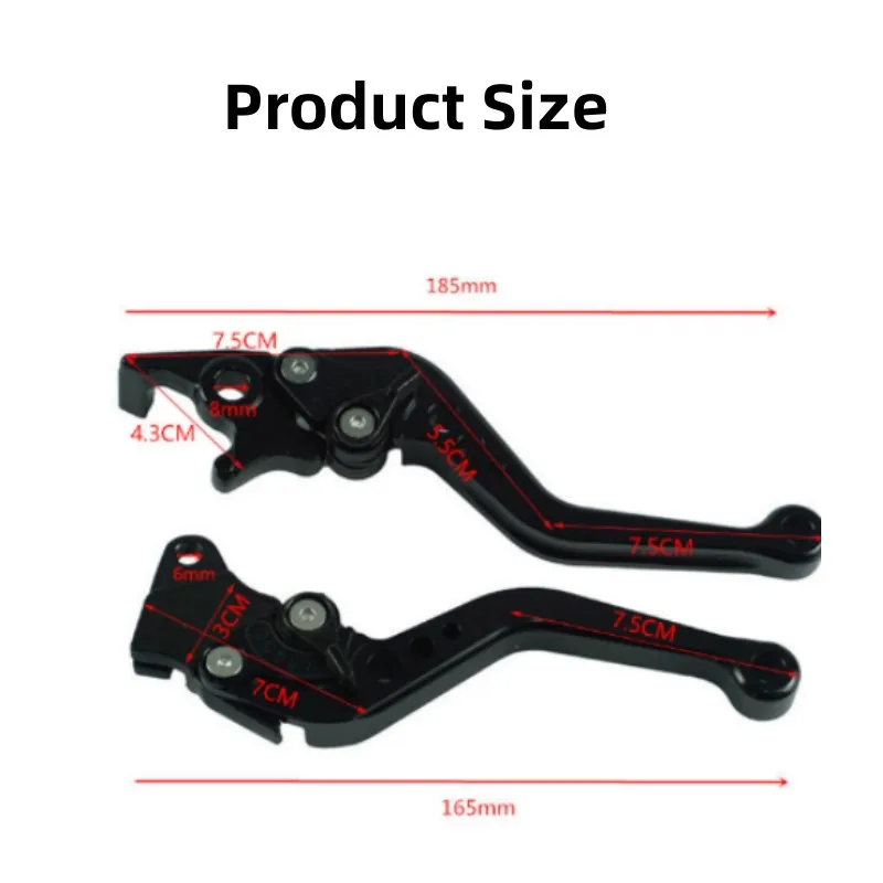 Universal Fit for Motorcycle Modification 1 Pair CNC Alloy Motorcycle Brake Handle Motorbike Clutch Drum Brake Lever Handle