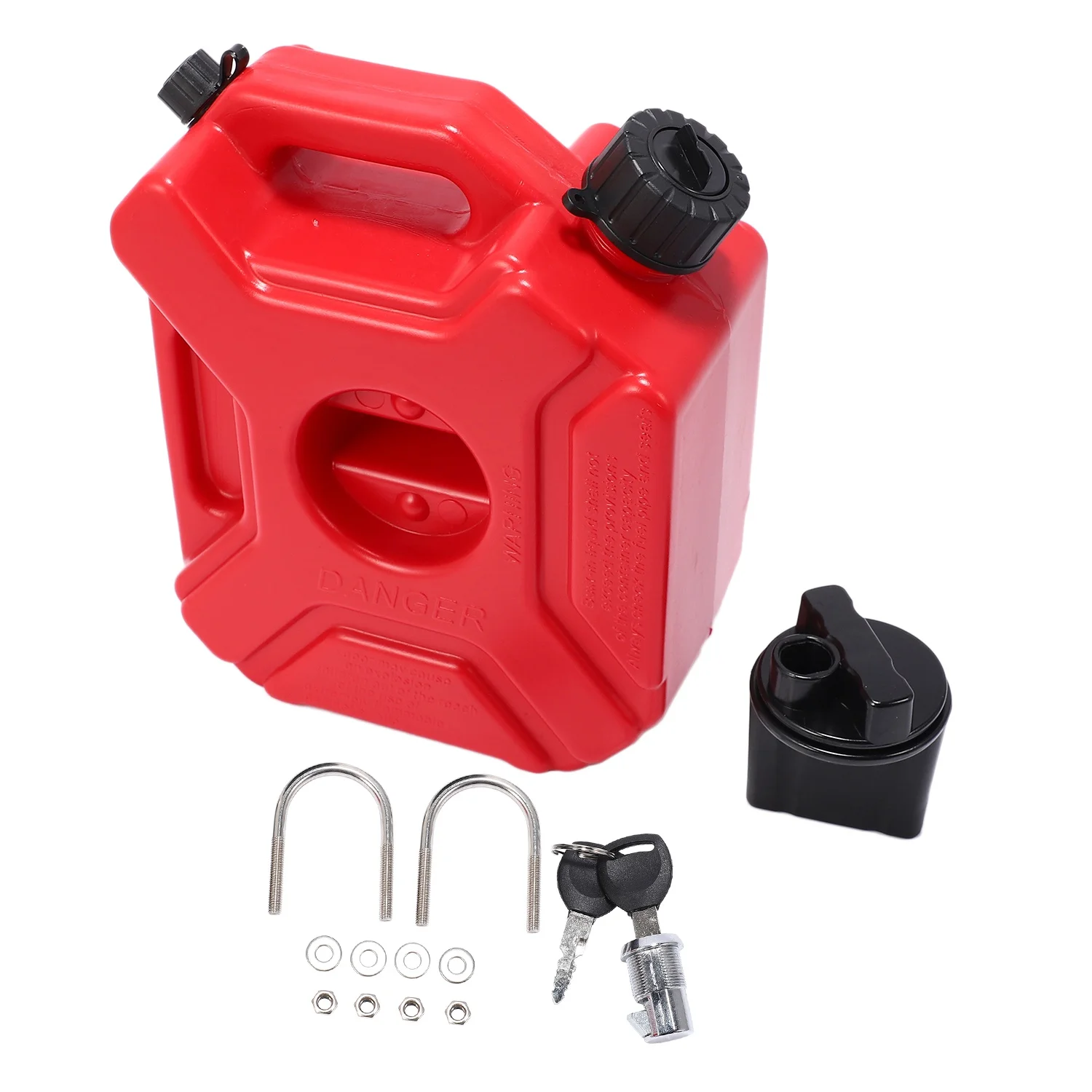 Motorcycle Red 3L Backup Fuel Tank Plastic Petrol Car Spare Container Petrol Tanks Canister ATV UTV