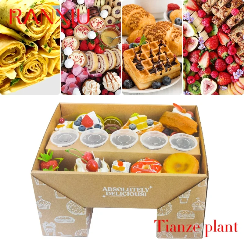 HolSauce Paper Flip Box, Party Chocolate Favorite, Embalagem de catering, Platter Box com Parti, Atacado, Flip Box