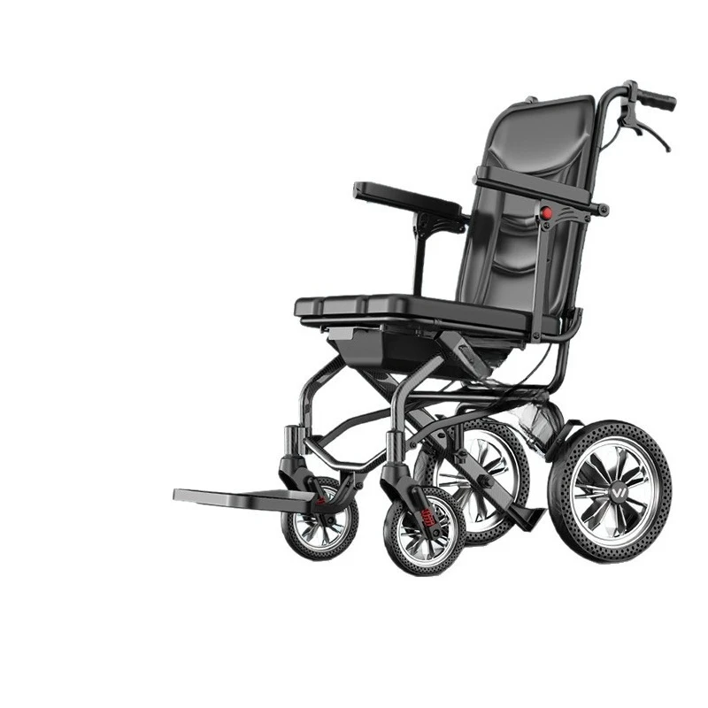 

Folding wheelchair for the elderly Manual light can lie down Multifunctional comfortable travel Portable small hand push