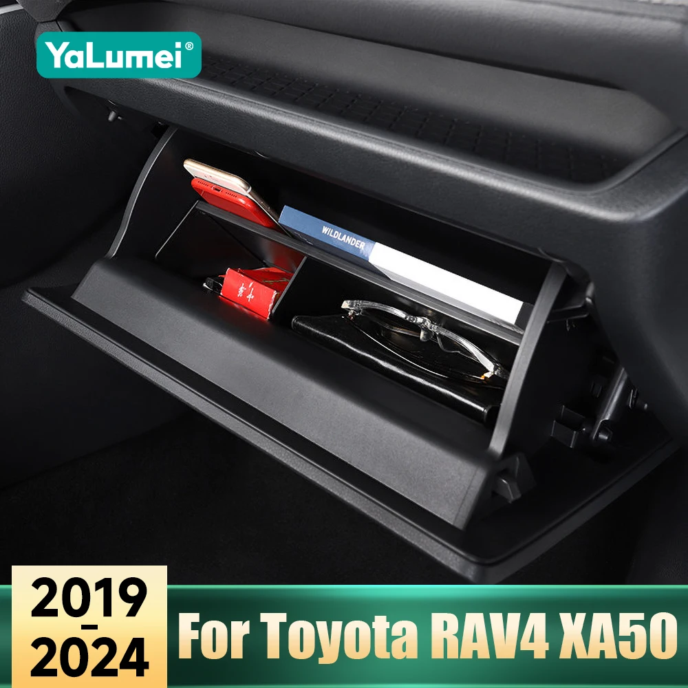 

For Toyota RAV4 XA50 RAV 4 Hybrid 2019 2020 2021 2022 2023 2024 Car Glove Box Partition Storage Organizer Anti-Shake Shelf