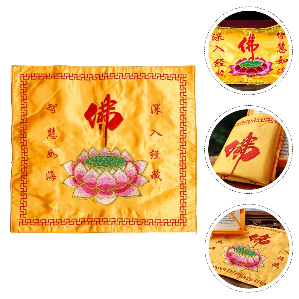 Woven Cloth Clothes Embroidery Scriptures Packing Brocade Book Wrapping Cloths Altar Supply Zen