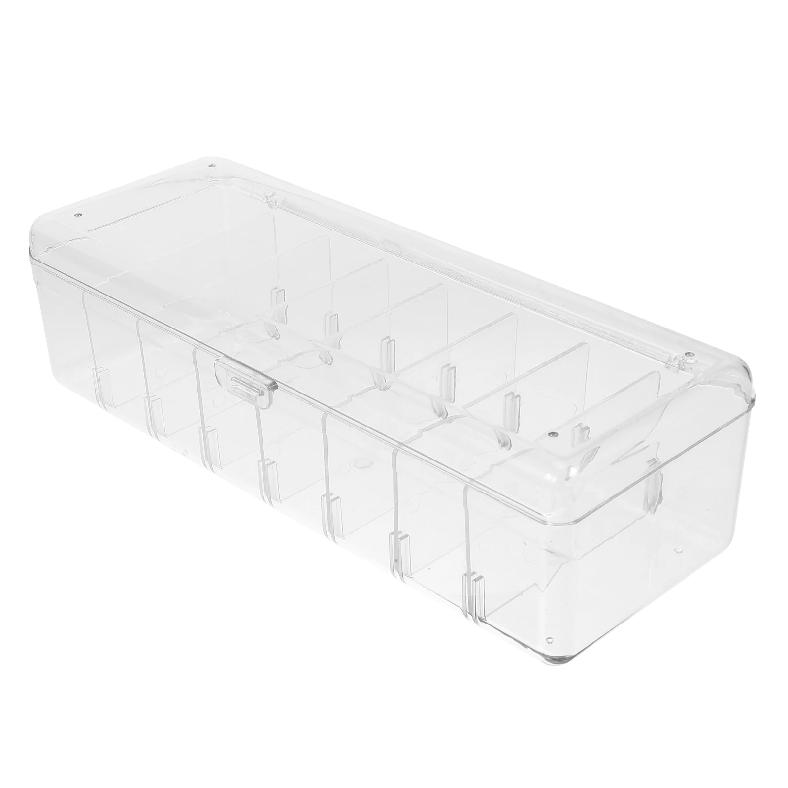 

8- Plug Storage Box Cord Organizer USB Cable Holder Transparent Lid Data Wire Manager Gaming Card Collector