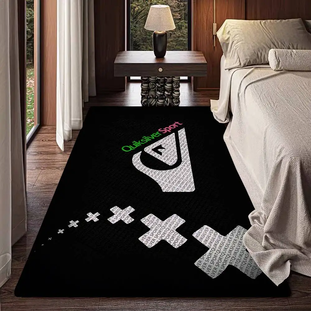 Alfombra clásica con logotipo Q-Quiksilver, estilo INS, alfombra suave para dormitorio, lavadero, alfombra antideslizante para el hogar