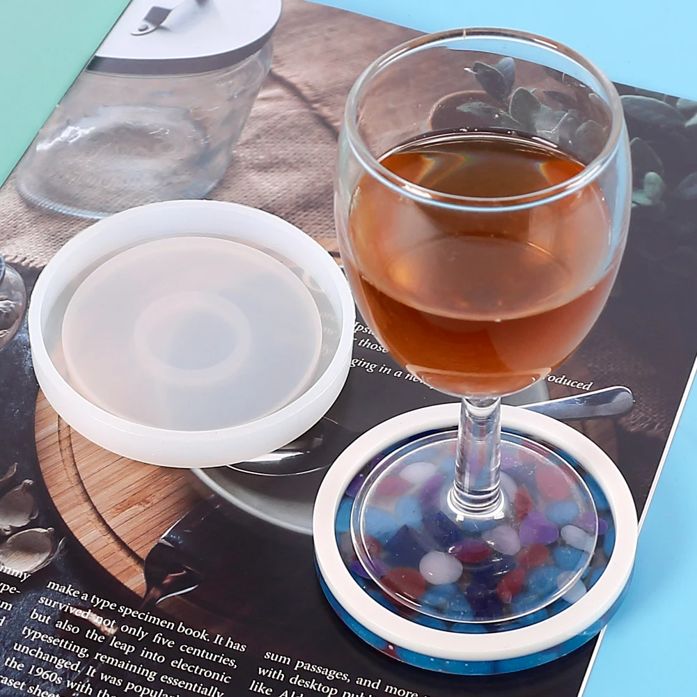Tray Coaster Silicone Mold DIY Geometric Round Square Heart Hexagon Coaster Storage Plate Epoxy Resin Mold Home Decor