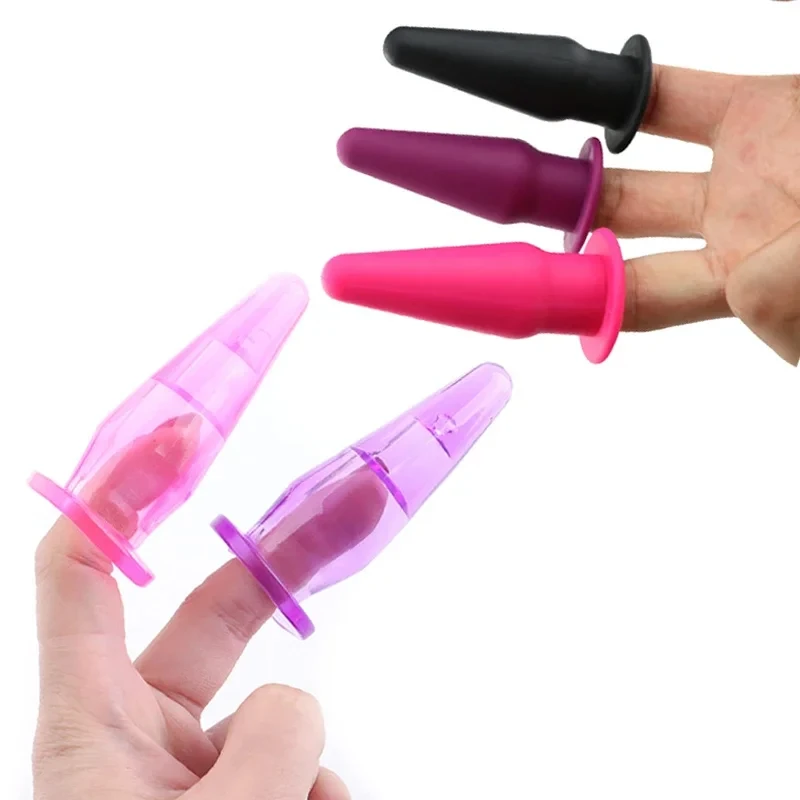 Bdsm Silicone Finger Anal Sex Toys for Man Erotic Anus Plug Soft G-Spot Stimulation Thread Vagina Dilator Butt Plug 18 Sex Shop