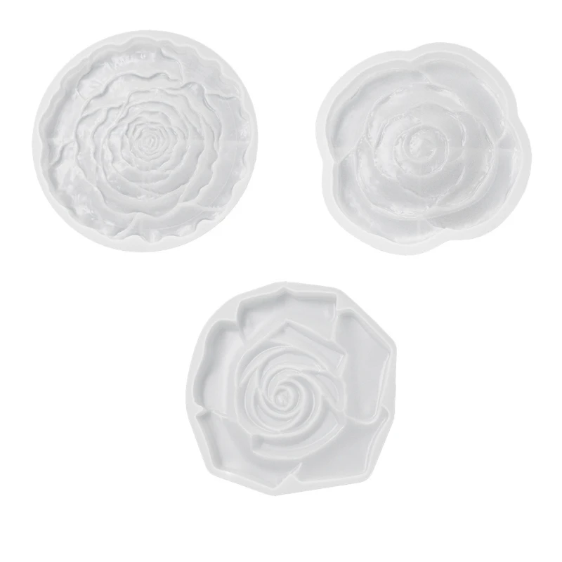 

Resin Casting Moulds Rose Shape Silicone Molds for DIY Hand Making Trays Dropship