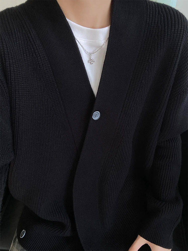 

Мужской кардиган Bla V-Ne: Весенне-осенний, элегантный, премиум-класса, вязаный, повседневный, свободного кроя