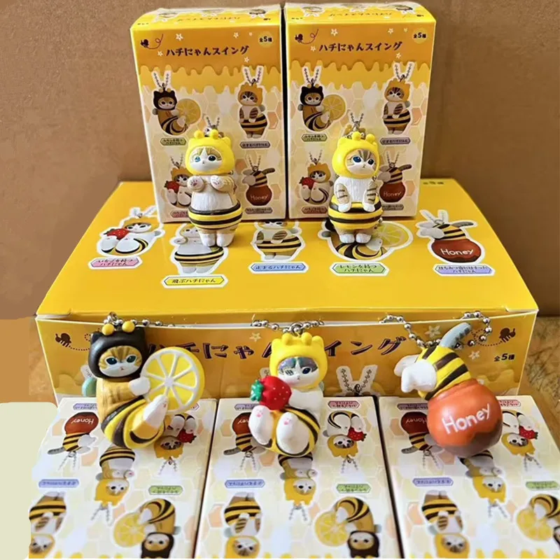 New Mofusand Bee-themed Blind Box Series: Bee Cat Anime Figurine, Cute Doll, Handmade Model, Decorative Toy, Children's Gift